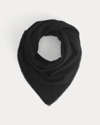 The Feather Cashmere Bandana | Black