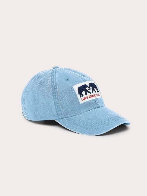 Sky Blue Rose Cap with Vegan Leather Strap