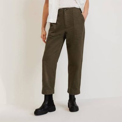 The Organic Cotton Herringbone Pant | Beech