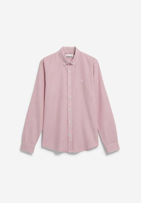 QUAASA STRIPE LONGSLEEVE SHIRT | velvet red