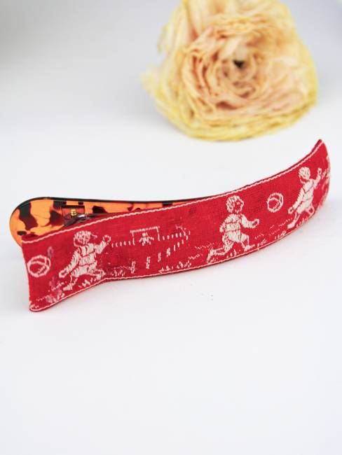 French Football Soccer Hair Clip