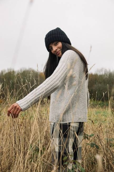 Shika Lambswool Jumper in Pearl Grey