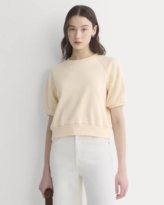 Lightweight Terry Blouson Short-Sleeve Crew | Parchment