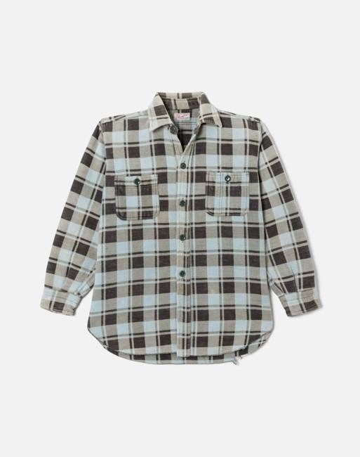 50s Cotton Flannel Shirt -#67