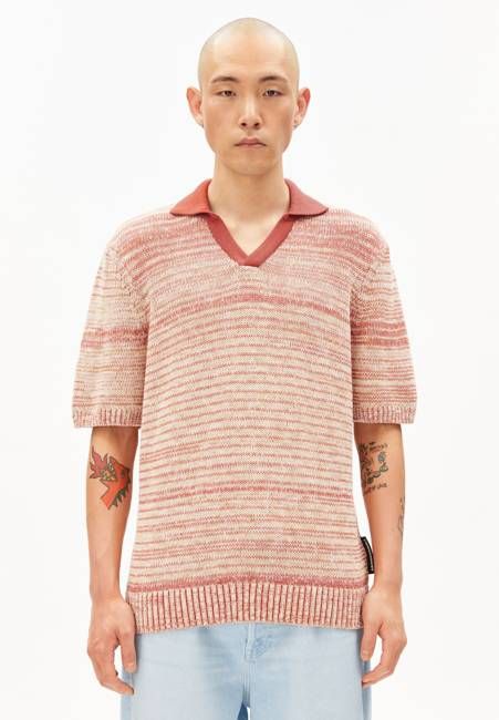 YARNMIX KNIT POLOSHIRT