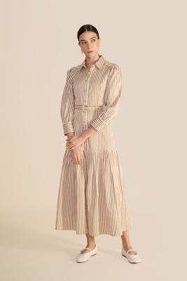 Helena Toffee Stripe Dress