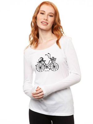 Bicycle Girls Longsleeve white size S