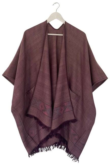 NEW! Light Wool Poncho Trudi Hibiscus