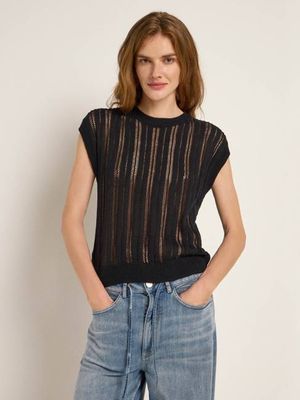 sweater with openwork