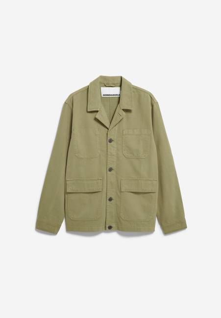 COTTON LINEN JACKET | fatigue green