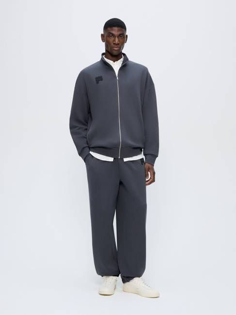 Mens Track Pants—Smoked Black