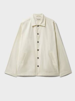 Regenerative Undyed and Unbleached Antique White Bomber Jacket