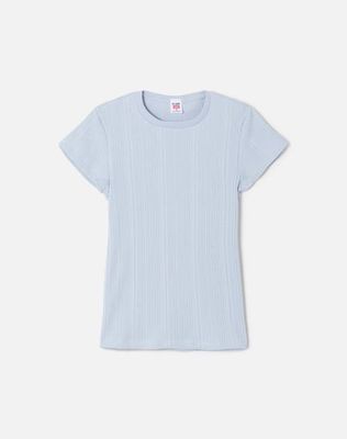 Hanes Varigated 60s Slim Tee - Light Blue
