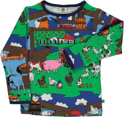 Long-sleeved top with farmhouse