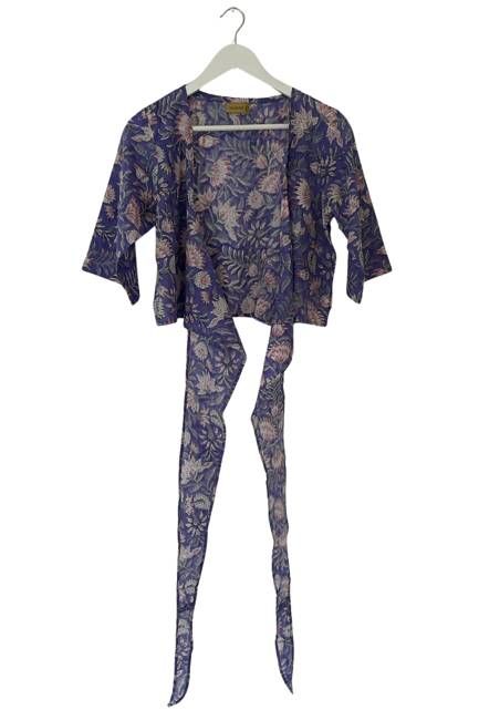 NEW! Block print Wrap Top No. 70