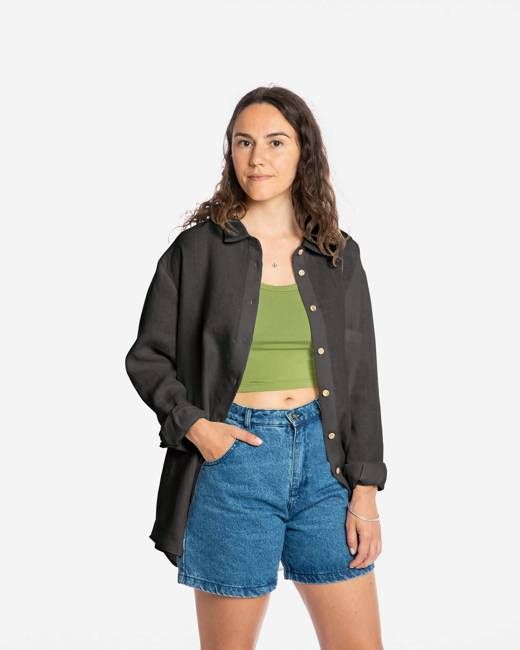 Linen Shirtblouse black