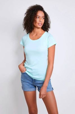 Scoop Neck Cotton Modal Blend T-shirt