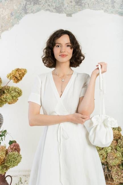 Flower Bag, White Magnolia