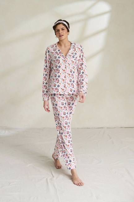 Long Sleeve Button Down Pajama Set