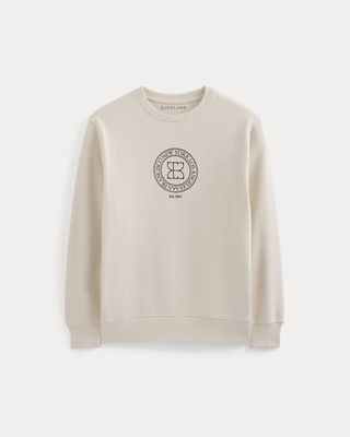 Badge Logo Crewneck Sweatshirt | Natural