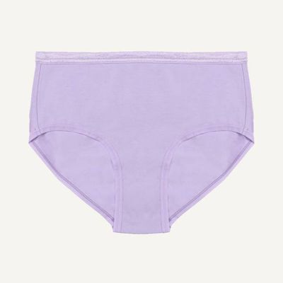 Organic Cotton Mid-Rise Brief in Petal