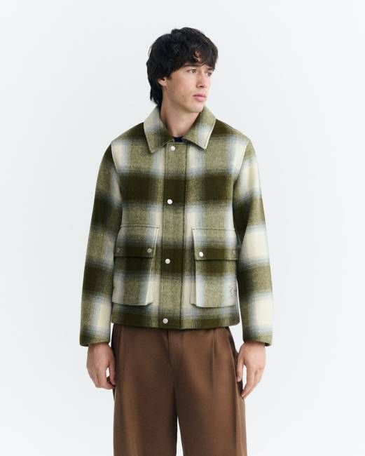 Thinking Mu Oversize Check Wool Callum Jacket