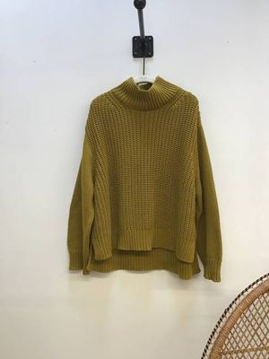 Strickpullover Tora aus Bio-Baumwolle in Chartreuse S Preloved