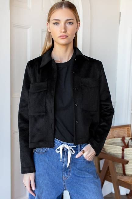 Atelier Pocket Shacket - Black Wool