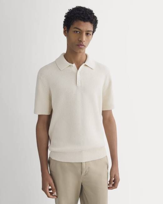 Seed Stitch Polo | Birch