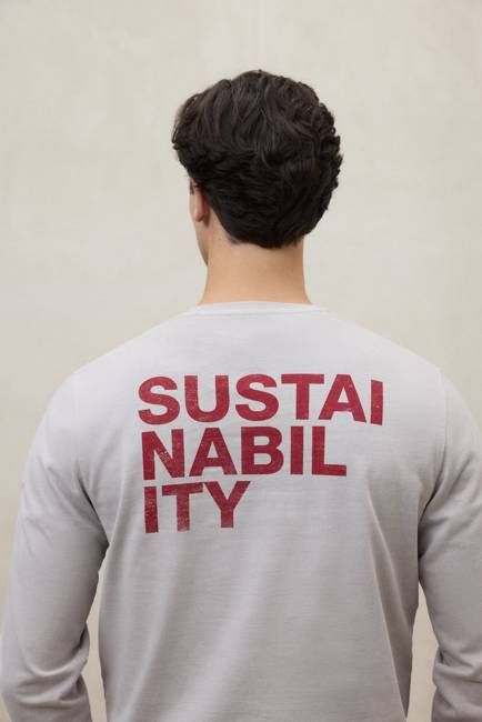 LIGHT GREY LONG-SLEEVED SUSTANO T-SHIRT