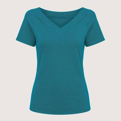 Bio T-Shirt Due petrol (blau)