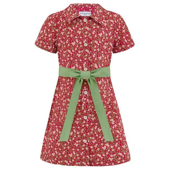 [Re:Coat] Eaton Girls Dress - Ruby Chintz