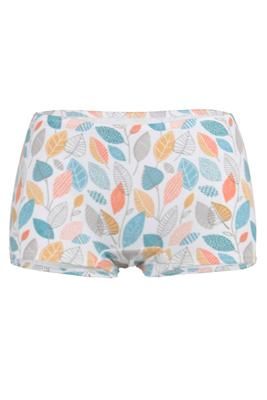 Bio-Panty Erna Muster Leaves (weiß)