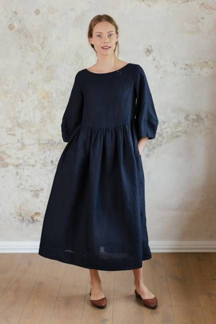 Gaia –  Linen Smock Dress