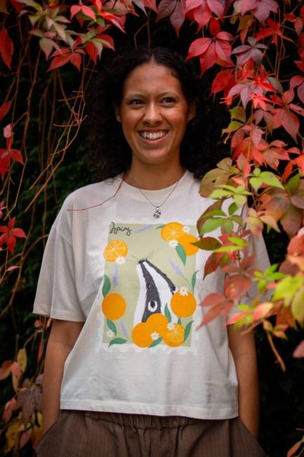 Badger stamp, boxy-fit t-shirt