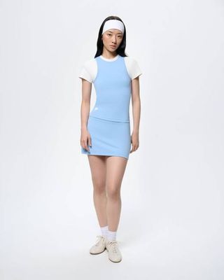 Court Side Shorts für Damen — Dewdrop Blue