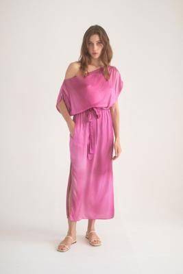 PRINT DRAPE DRESS