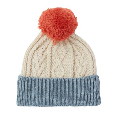 Finchley Merino Children's Bobble Hat - Sky Blue