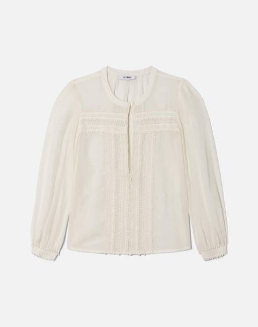 Tate Long Sleeve Blouse - Ivory