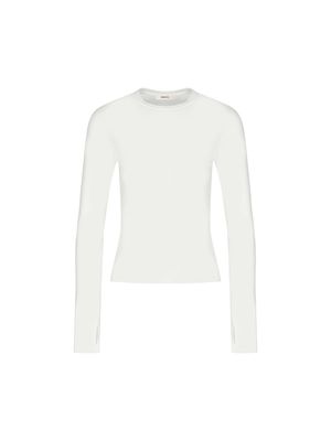Women's 365 Cotton Stretch Long-Sleeved Top—off-white