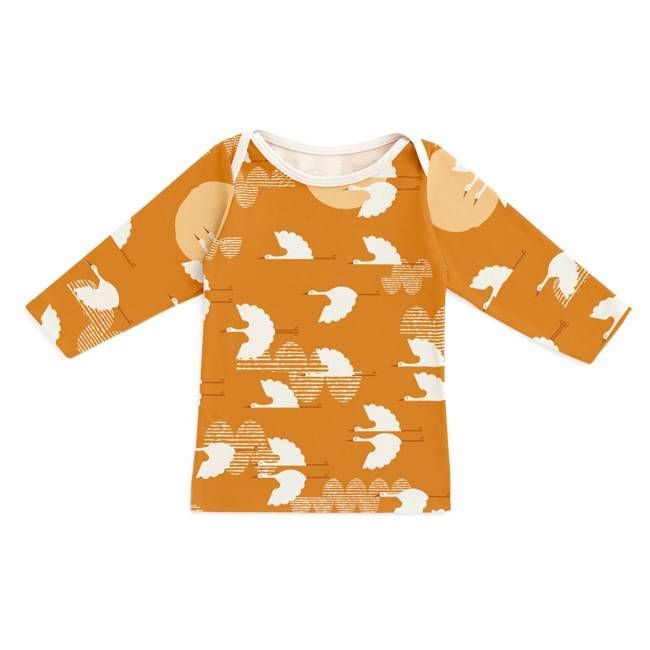 Long-Sleeve Lap Tee - Cranes Gold