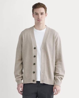 The Classic Cardigan in Everyday Cotton | Heathered Oatmeal