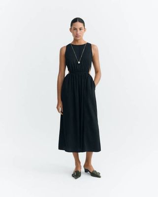 Kin black midi dress