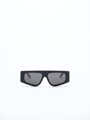 Abgewinkelte Sonnenbrille aus Acetat