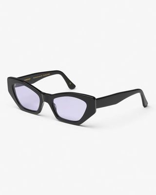 Sunglass 07 - Deep Black Solid - Lavender
