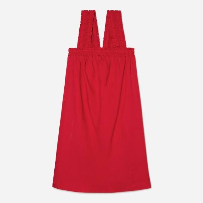 The Smocked Linen Dress | Goji Berry