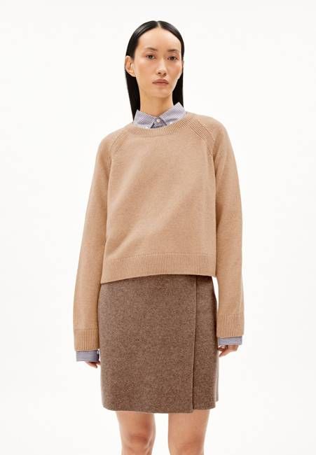 DILIRIAA REGLANA KNIT SWEATER | cinnamon dust melange