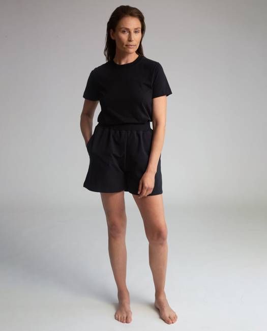 Sylvia Organic Cotton Shorts In Black