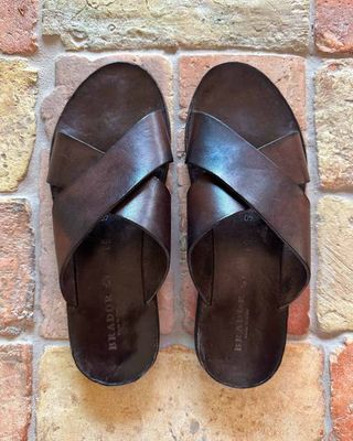 Dark Brown Leather Infinity Sandal