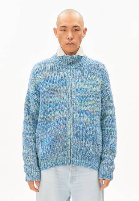 UN-WASTED KNIT TROYER JACKET | smart lilac-apple neon-dynamo blue
